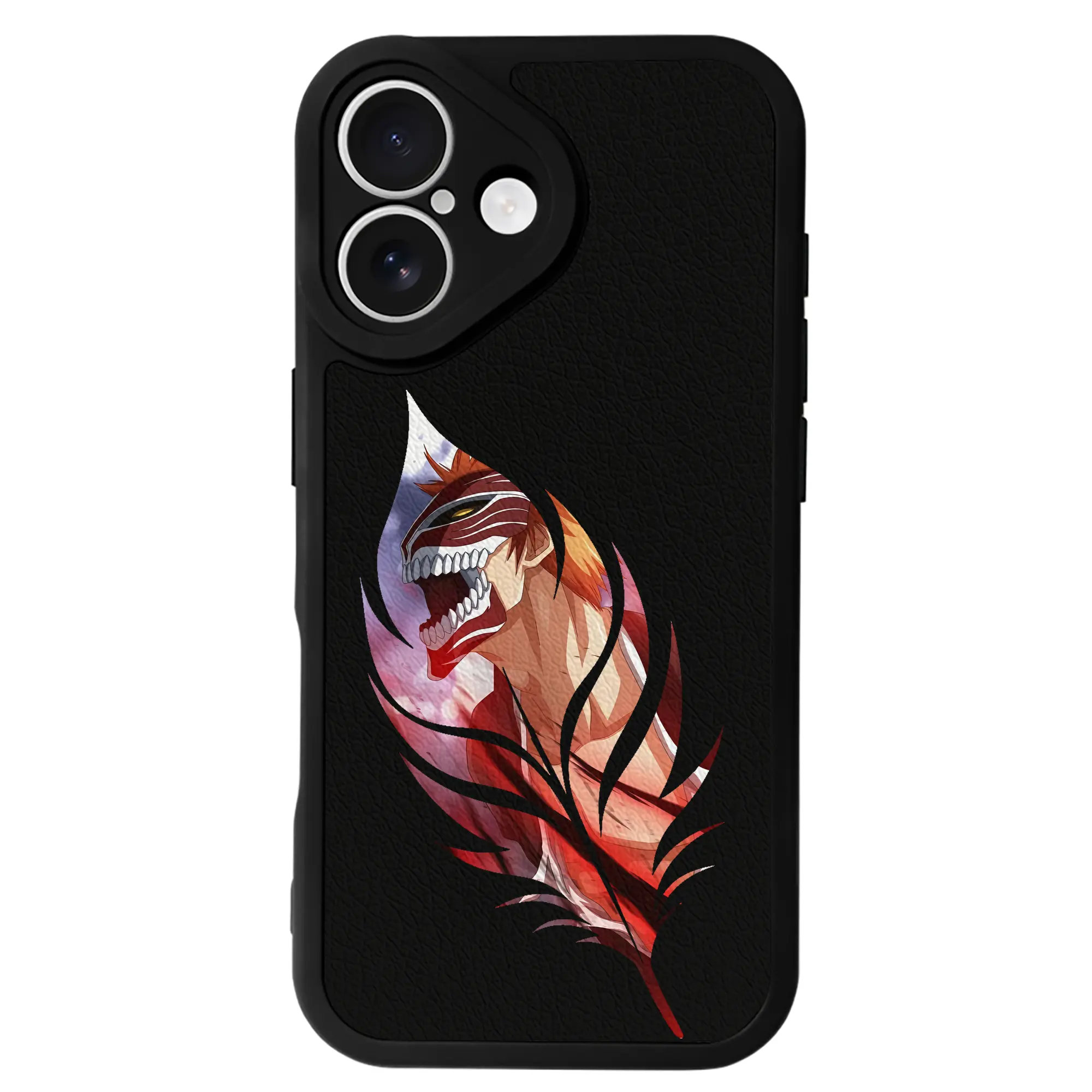 ブリーチ グッズ 黒崎 一護 - IPhone 16シリーズ対応 ・ シリコンスマホケース ・ レザー調 ・ 高精度フィット ・ 耐衝撃 ・ ワイヤレス充電対応 ・ 精密カット